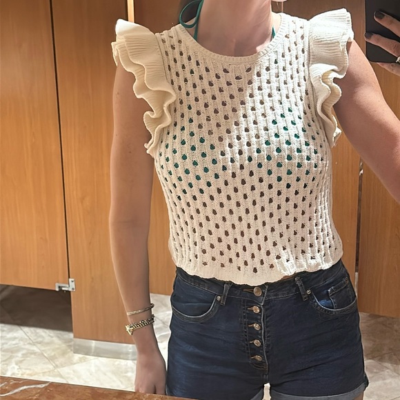 Zara open knit crochet top size smalll - Picture 1 of 3